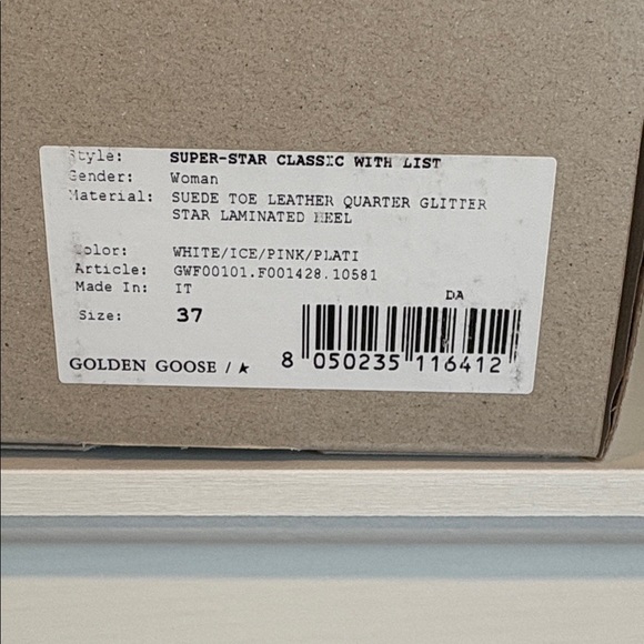 Golden Goose Super Star sneakers pink/purple glitter star, gold heel tab 37 - Picture 8 of 13